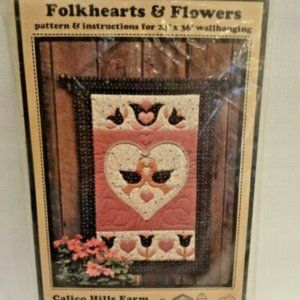 Folkhearts & Flowers Pattern Calico Hills Farm Quilt Wall hanging